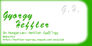 gyorgy heffler business card